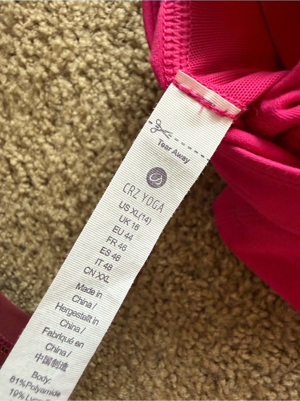 Crz Yoga Bra/Top ๐ - Picture 3 of 3